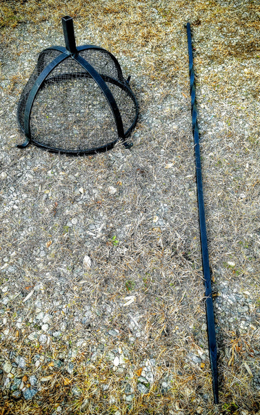 Hand Forged American Steel Cresset Fire Basket Torch