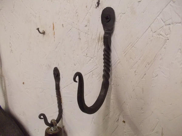 Hand Forged Twisted Wall Hook -Small